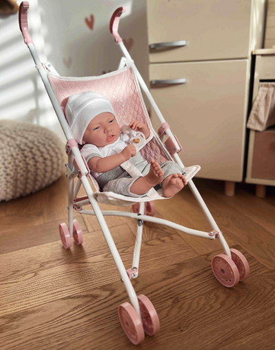 Rózsaszín gyerek babakocsi