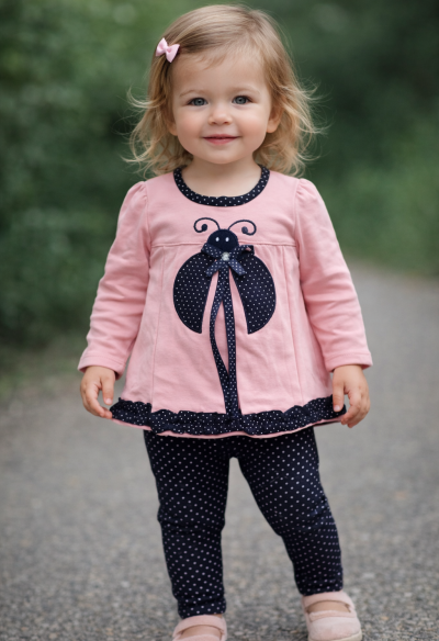 2 részes baba szett – Katica Méret: 110 (5éves)