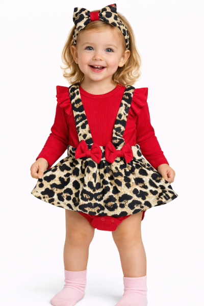 3 részes szett babáknak – Leopard Méret: 3-6 hónap