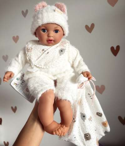 Kézműves spanyol baba- Nina, pislogó szemekkel 40cm