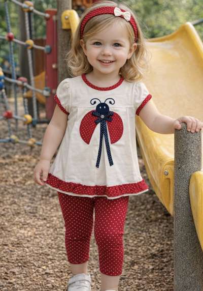 3 részes baba szett – Katica Méret: 68 (4-6hó)