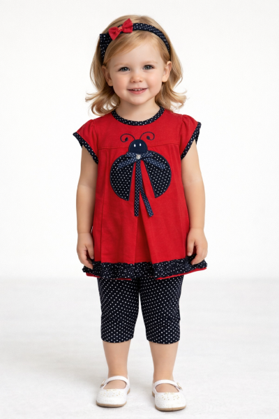 3 részes baba szett – Katica Méret: 104 (4éves)