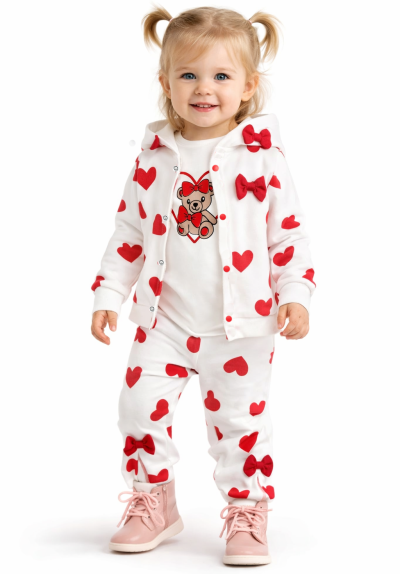 3 részes babaszett – Love Méret: 80 (9-12hó)