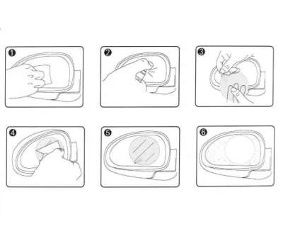 Visszapillantó tükörre vízlepergető fólia