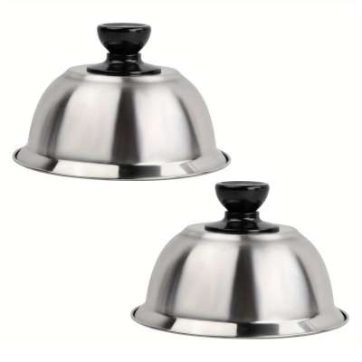 2 darab Rozsdamentes Acél Burger Fedő