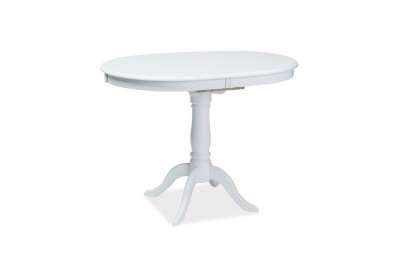 ODELE szétnyitható étkezőasztal, 100-129x75x70, fehér