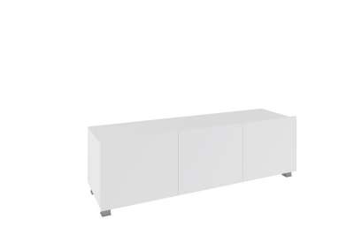 BRINICA 150 TV asztal, fehér/magasfényű fehér