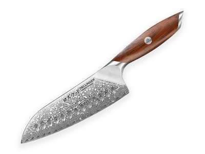 Dellinger Rosewood Santoku Damascus kés 18,5 cm
