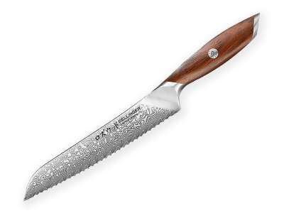 Dellinger Rosewood Bread Damascus – kenyérvágó kés 21 cm