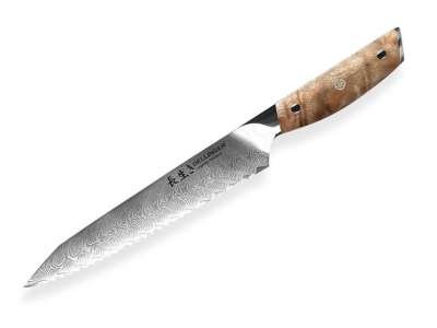 Dellinger Longevity Damascus Edition kenyérvágó kés 21 cm
