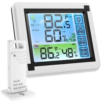 Digitális vezeték nélküli időjárás állomás, Nedvességmérő, Külső érzékelő, 11 x 9 x 2.5 cm