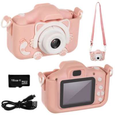 Gyerek digitális kamera, rózsaszín
