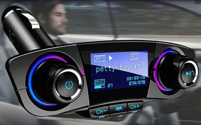 PLAYNEXT Prémium Bluetooth FM Transmitter autós MP3-lejátszó, kihangosító, vezeték nélküli rádió, di