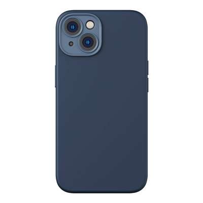 Baseus Liquid Silica iPhone 14 Plus Átlatszó mágneses tok + üvegfólia (kék)