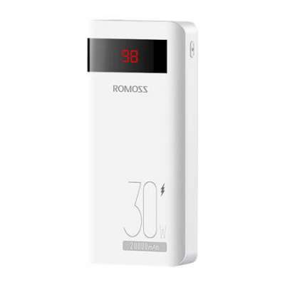Romoss Sense6PS Pro Powerbank,20000mAh, 30W (fehér)