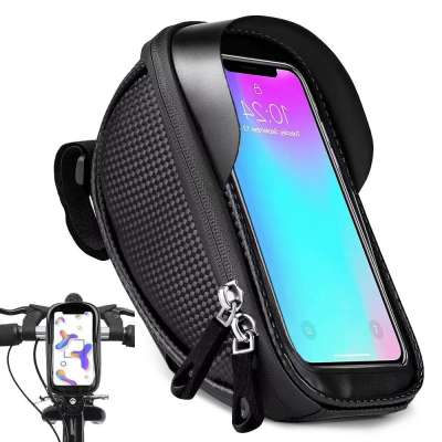 Kerékpáros táska telefon tartóval vízálló - kormányra