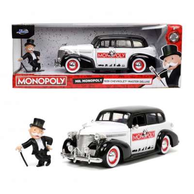 Jada - Mr. Monopoly 1939 Chevy Master fém autómodell figurával - 1:24