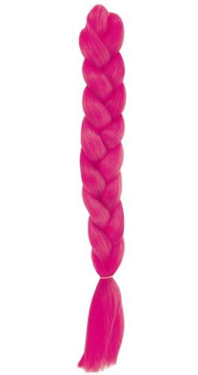 Hőálló, formázható szintetikus hajfonat * 60 cm, rózsaszín