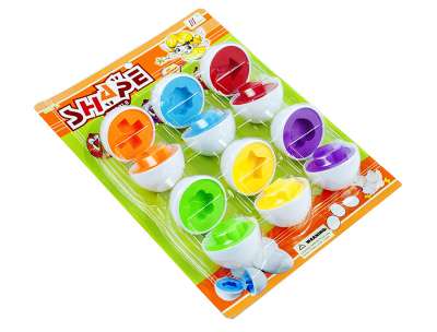Oktató tojásjáték Formák és színek párosítása