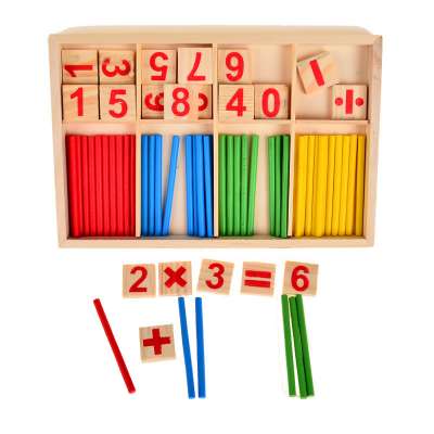Számoló pálcikák abakusz pálcikák + számok montessori oktatási készlet