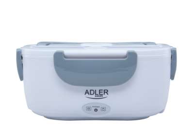 Adler AD 4474 szürke Fűtött ételhordó edény ebéddoboz készlet tartály elválasztó kanál 1,1 L