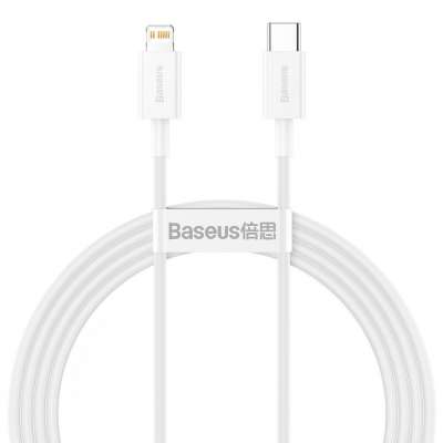USB-C kábel a Lightning Baseus Superior sorozathoz, 20 W, PD, 1,5 m (fehér)