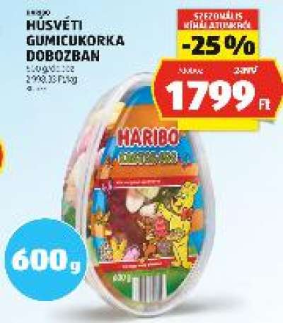 HARIBO HÚSVÉTI GUMICUKORKA DOBOZBAN