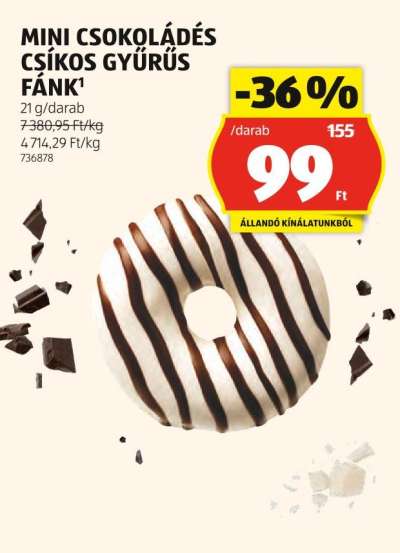 MINI CSOKOLÁDÉS CSÍKOS GYŰRŰS FÁNK