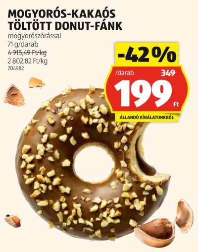 MOGYORÓS-KAKAÓS TÖLTÖTT DONUT-FÁNK