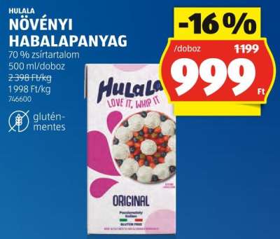 HULALA NÖVÉNYI HABALAPANYAG