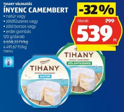 Tihany Ínyenc Camembert