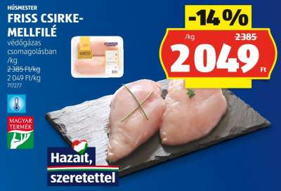 HÚSMESTER FRISS CSIRKEMELLFILÉ