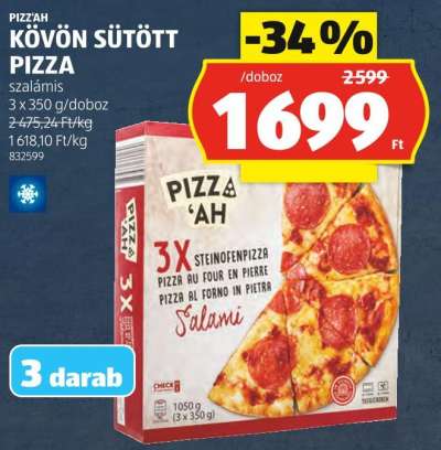 PIZZAH KÖVÖN SÜTÖTT PIZZA