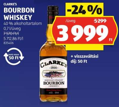 CLARKES BOURBON WHISKEY