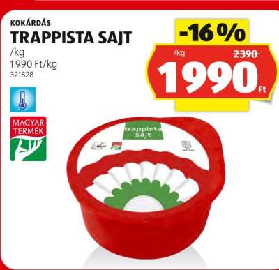 KOKÁRDÁS TRAPPISTA SAJT