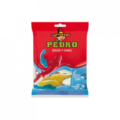 Pedro Sharks gyümölcsös ízű gumicukor 80 g