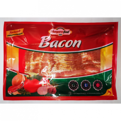 Szeletelt bacon, gyorspácolt, füstölt, vákuumcsomagolt 400 g