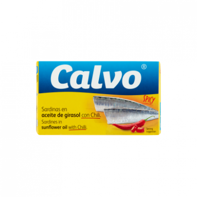 Calvo szardínia napraforgóolajban piros chili paprikával 120 g