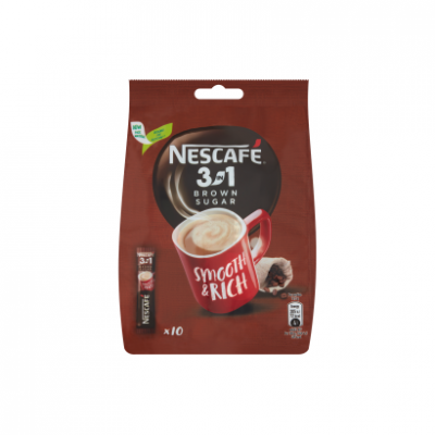 Nescafé 3in1 Brown Sugar azonnal oldódó kávéspecialitás barnacukorral 10 x 16,5 g (165 g)