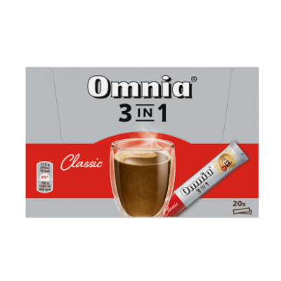 Douwe Egberts Omnia 3in1 Classic azonnal oldódó kávéitalpor 20 x 17,5 g (350 g)