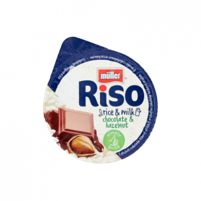 Müller Riso tejberizs desszert csokoládé-mogyoró ízű készítménnyel 200 g