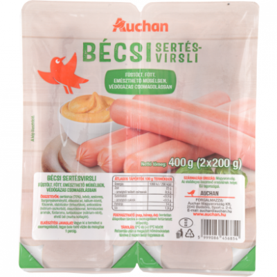Auchan Kedvenc Bécsi sertés virsli 400 g (2 x 200 g)