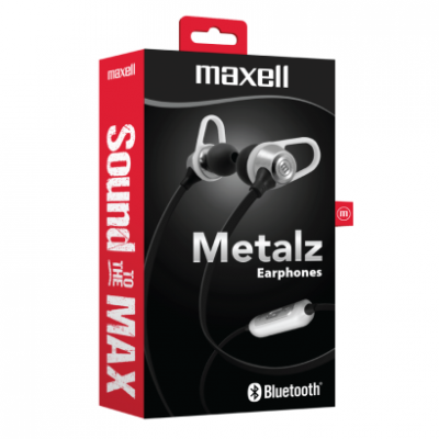 Maxell EB-BT750 BT METALZ Bluetooth fülhallgató mikrofonnal fekete színben