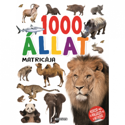 1000 állat matricája- fehér