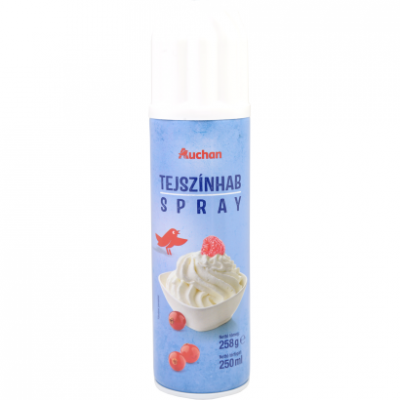 Auchan Kedvenc Tejszínhab spray 250 ml / 258 g