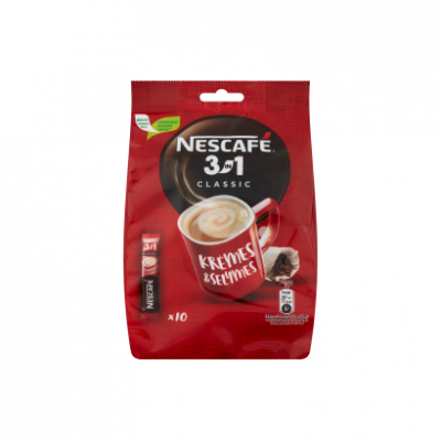 Nescafé 3in1 Classic azonnal oldódó kávéspecialitás 10 x 17 g (170 g)