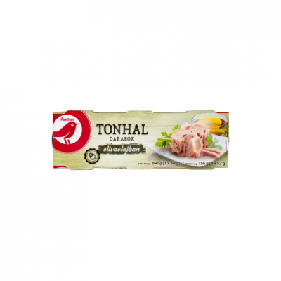Auchan Kedvenc tonhal darabok olívaolajban 3 x 80 g (240 g)