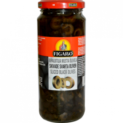 Figaró fekete szeletelt olivabogyó 340g/180 g