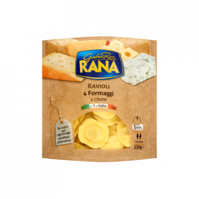 Giovanni Rana Ravioli 4 Formaggi sajttal töltött friss tojásos tészta 250 g