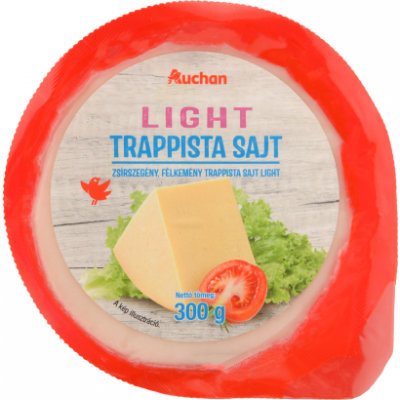 Auchan Kedvenc Light Trappista sajt zsírszegény 300 g